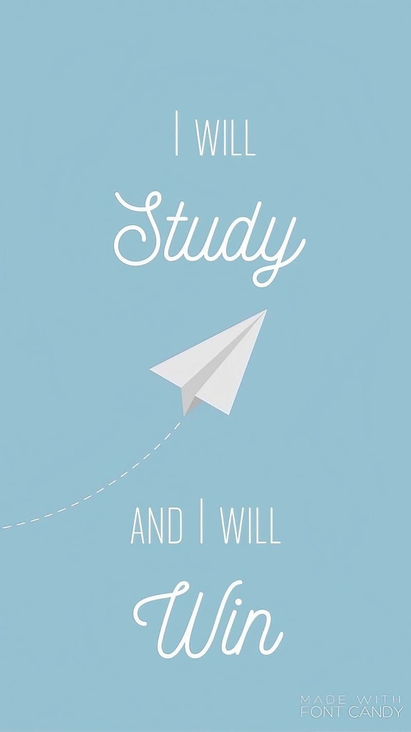 Study Motivation, Paper Plane With Blue Background, paper plane, blue background, i will study, HD phone wallpaper