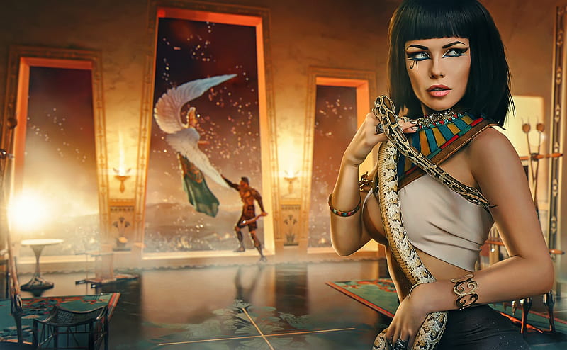 Cleopatra Ultra, Artistic, Fantasy, cleopatra, assassins creed origins, assassin's creed, egypt, ubisoft, hop, concept art, woman, girl, HD wallpaper