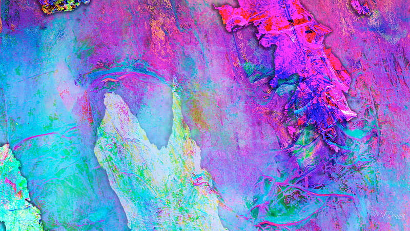 Paint Four, purple, painting, melted, firefox persona, abstract, pink, blue, HD wallpaper