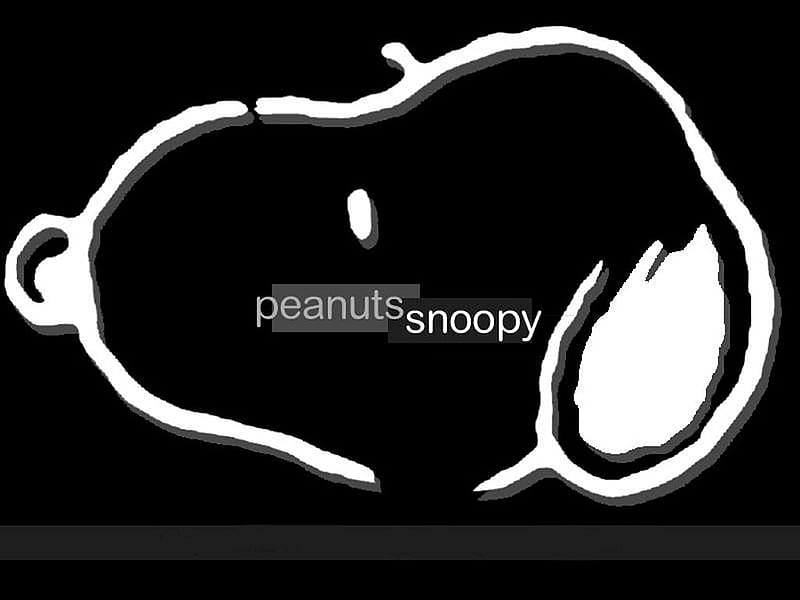Black & white snoopy face, snoopy, peanuts, black, face, white, HD wallpaper