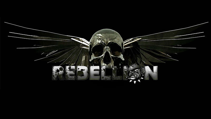 Clan Rebellion, black, games, wings, dark, HD wallpaper