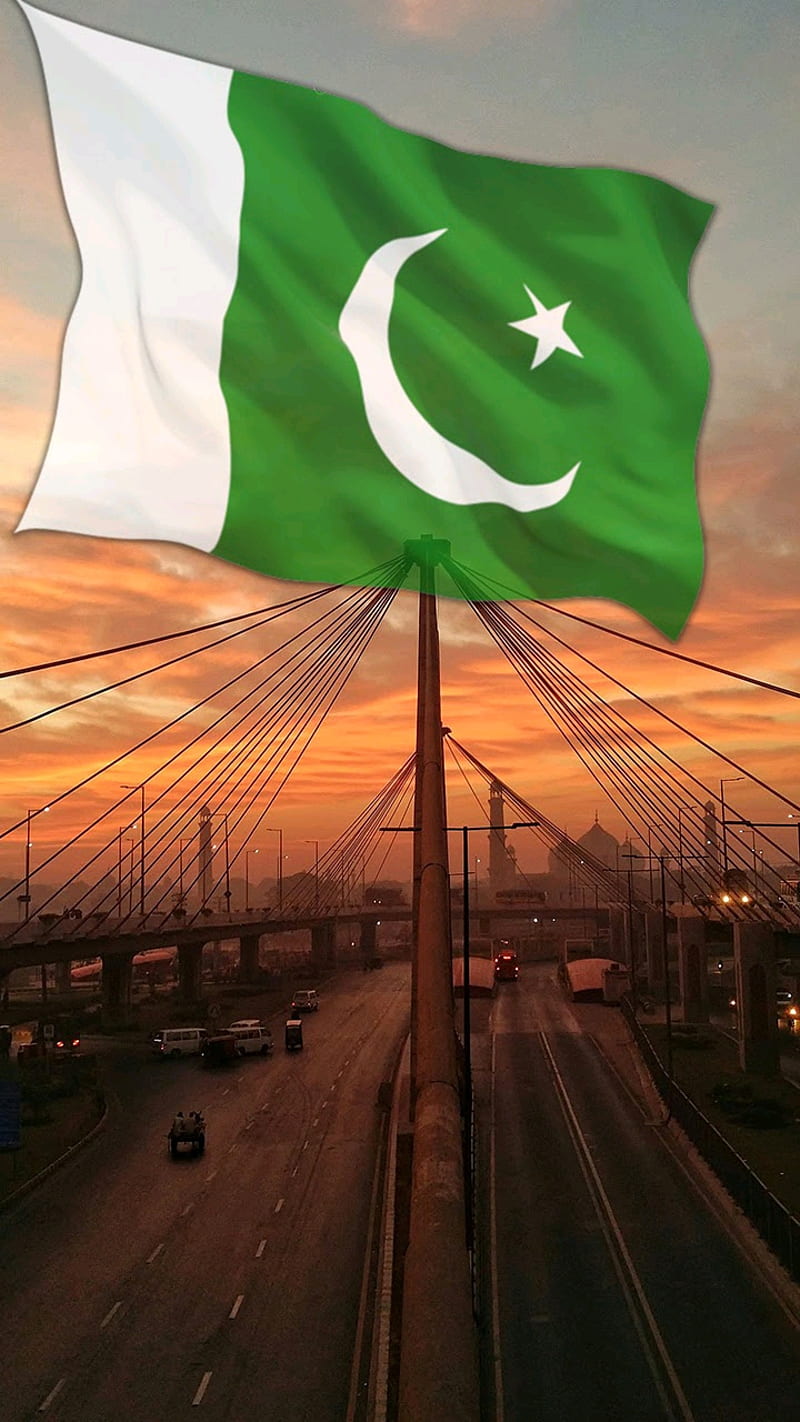 Pakistan flag, flag, lahore, HD phone wallpaper