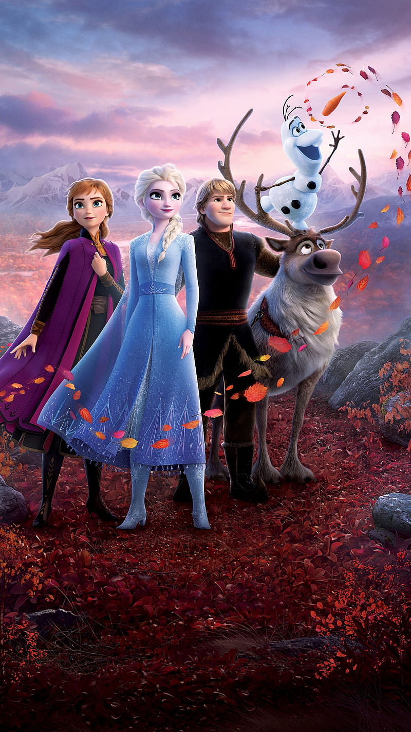 Frozen 2, 2019, animation, cartoon, drawings, film movie, HD phone wallpaper