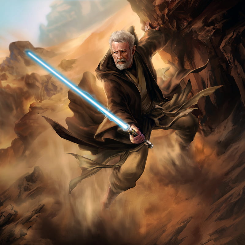 Obi Wan Kenobi - Qui Gon Jinn Art Wallpaper Download