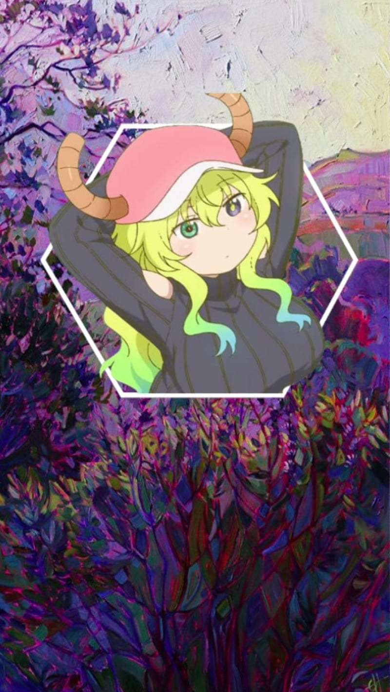 Maid Dragon, anime, lucoa, HD phone wallpaper