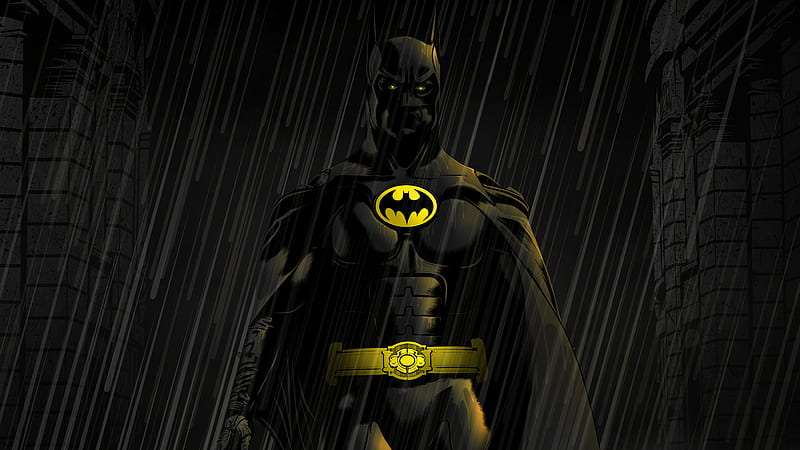 Batman Michael Keaton, batman, superheroes, artwork, digital-art, HD wallpaper