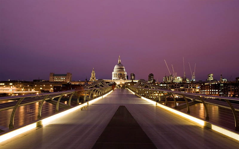 millennium bridge london-Cities architectural, HD wallpaper