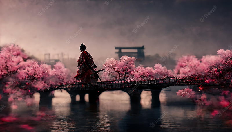 Page 15. Cherry blossom landscape . Vectors, Stock & PSD, Samurai Cherry Blossom, HD wallpaper