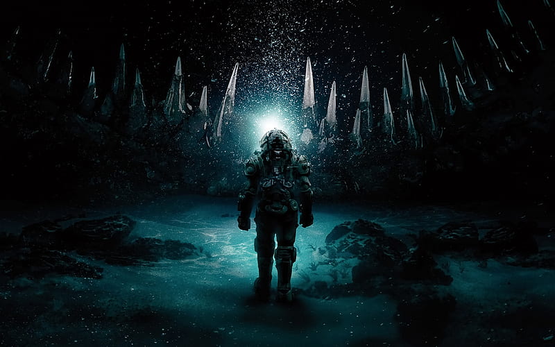 Underwater, poster, 2020 movie, science fiction, horror, fan art, Underwater 2020, HD wallpaper