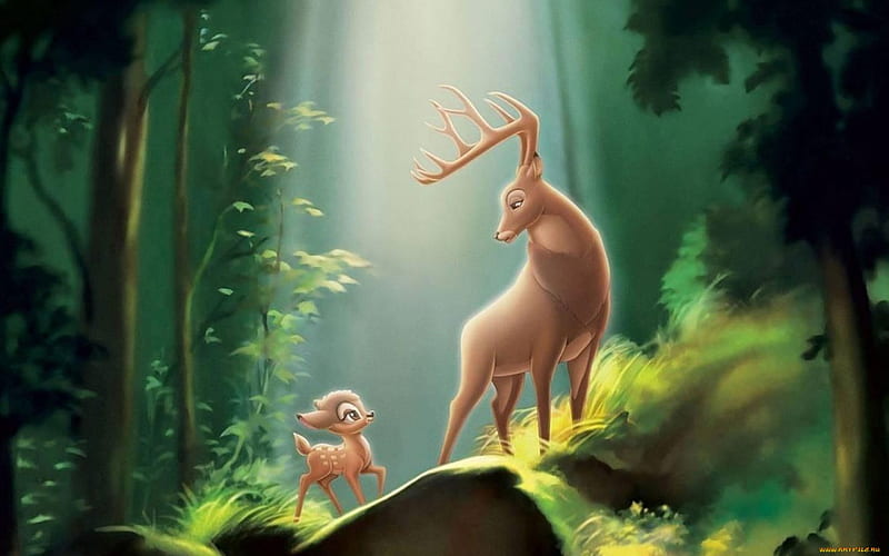 Bambi, Disney, cartoon, deer, forest, HD wallpaper | Peakpx