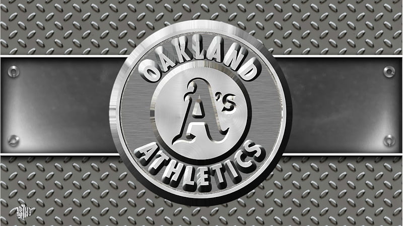 Oakland A's Steel circle, Oakland Athletics , Major league Baseball, Oakland Athletics baseball, Oakland Athletics, Oakland Athletics background, Oakland Athletics Logo, HD wallpaper