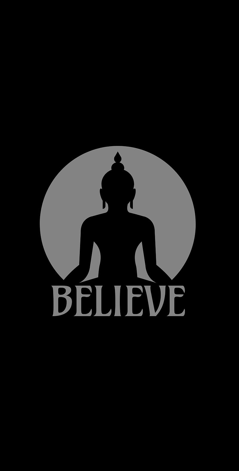Believe Buddha, human, logo, minimalism, peace, pure, spiritual, HD phone wallpaper