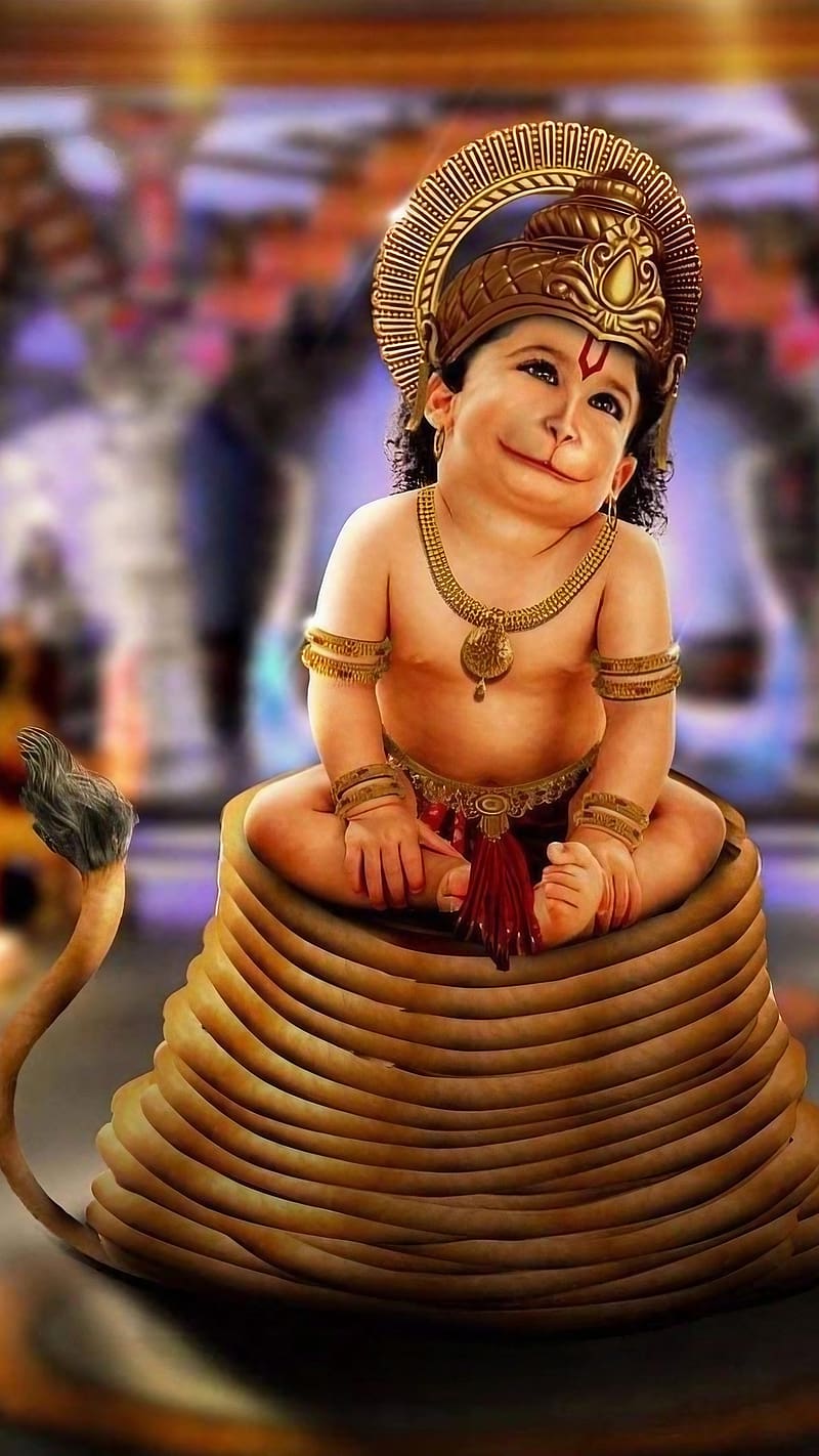 Sri Anjaneya, Baby Hanuman, god, bajrangbali, HD phone wallpaper ...