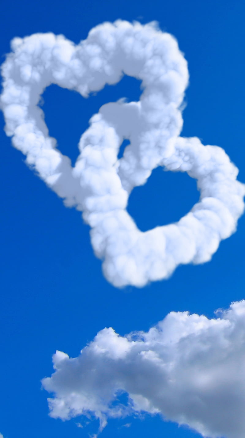 corazones, clouds, heart, love, romance, romantic, valentine, valentines day, HD phone wallpaper