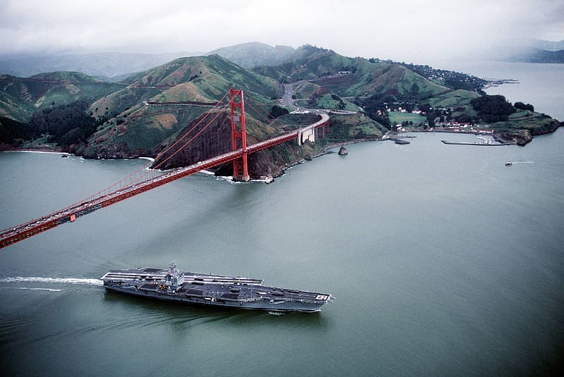 Bridge, Golden Gate, Military, Aircraft Carrier, Uss Enterprise (Cvn 65), Warships, HD wallpaper