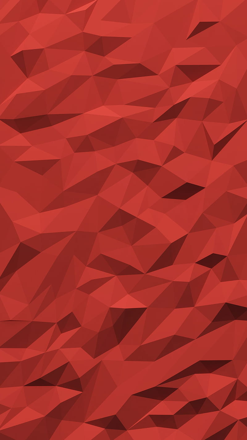 polygon, triangles, geometry, fragments, red, HD phone wallpaper