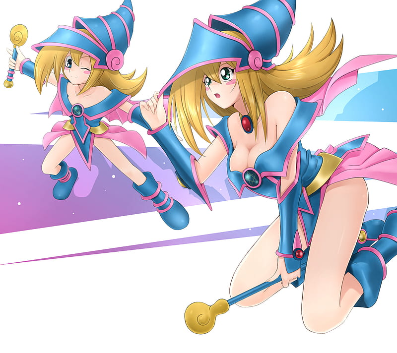 DMG and Toon DMG, anime, black, dark, girl, magician, yu-gi-oh, yugioh, HD wallpaper