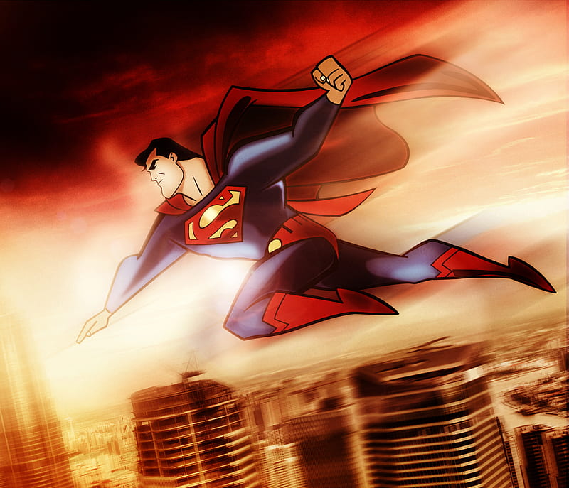 Superman In City, superman, superheroes, artwork, digital-art, behance, HD wallpaper