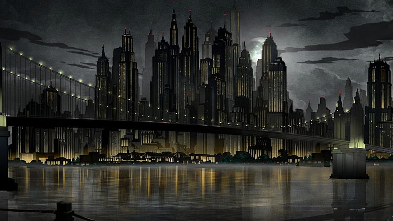 Movie, Batman: The Long Halloween, Part One, Gotham City, Night, HD wallpaper
