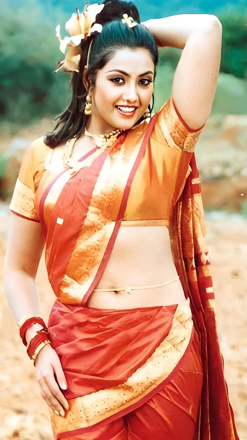 Meena, tamil_actress, telugu_actress, navel, HD phone wallpaper