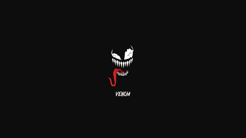 Venom Little Minimalism, venom, superheroes, artwork, artist, artstation, minimalism, dark, black, HD wallpaper