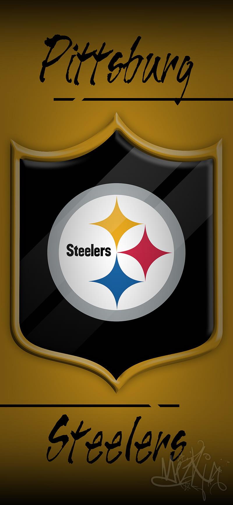 Pittsburg Steelers, afc, antonio brown, black, mizkjg, nfl, north, yellow, HD phone wallpaper