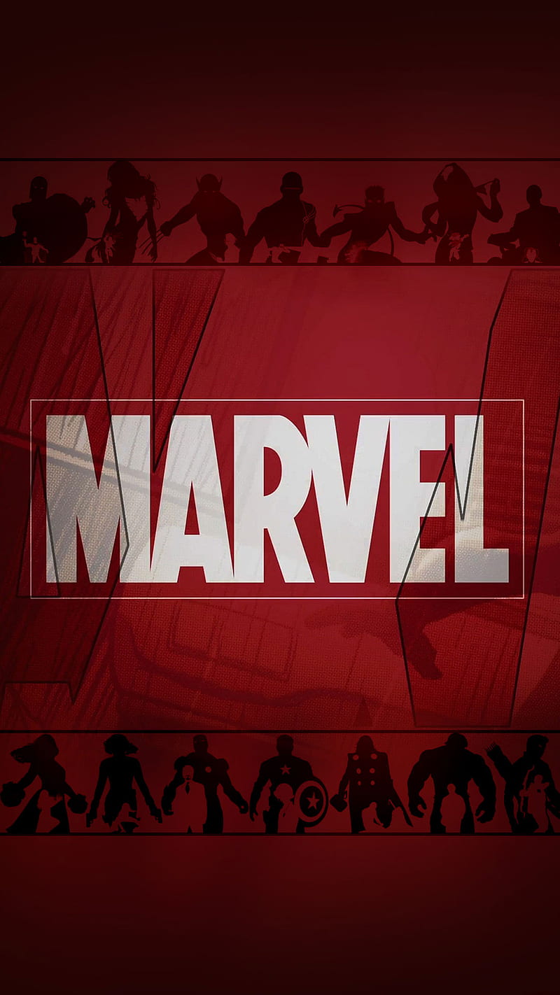Marvel Logo Silhoute, avengers, x men, xmen, HD phone wallpaper
