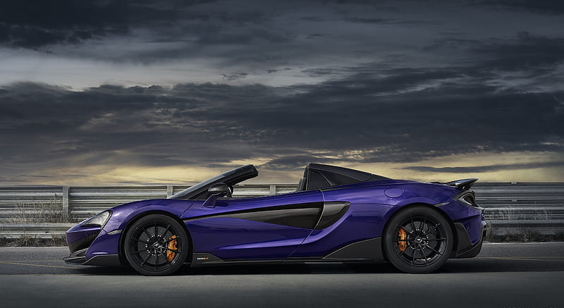 2020 McLaren 600LT Spider (Color: Lantana Purple) - Side , car, HD wallpaper