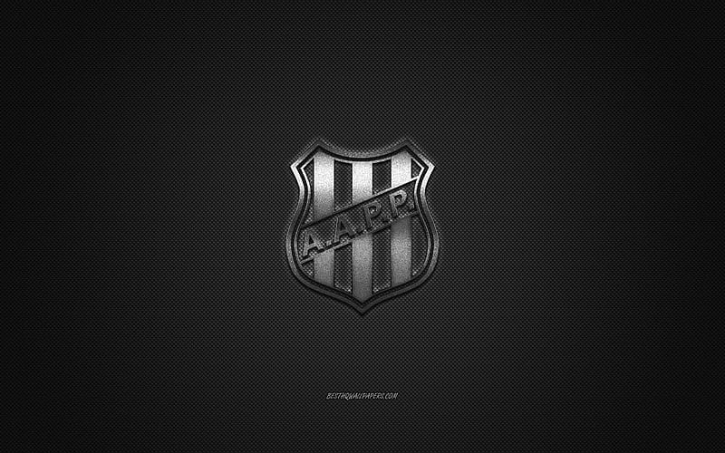 Ponte preta, fútbol brasileño, serie b, logo plateado, gris de fibra de carbono, de pantalla HD | Peakpx