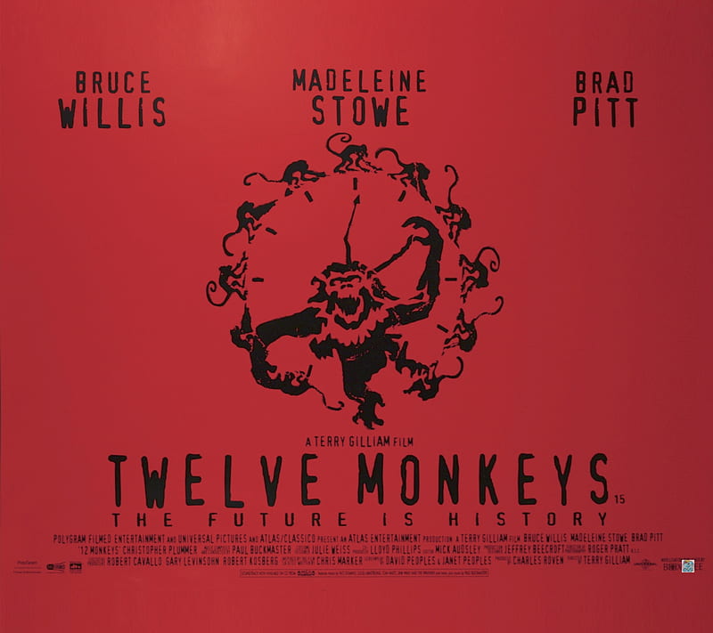 12 Monkeys, brad pitt, movies, HD wallpaper