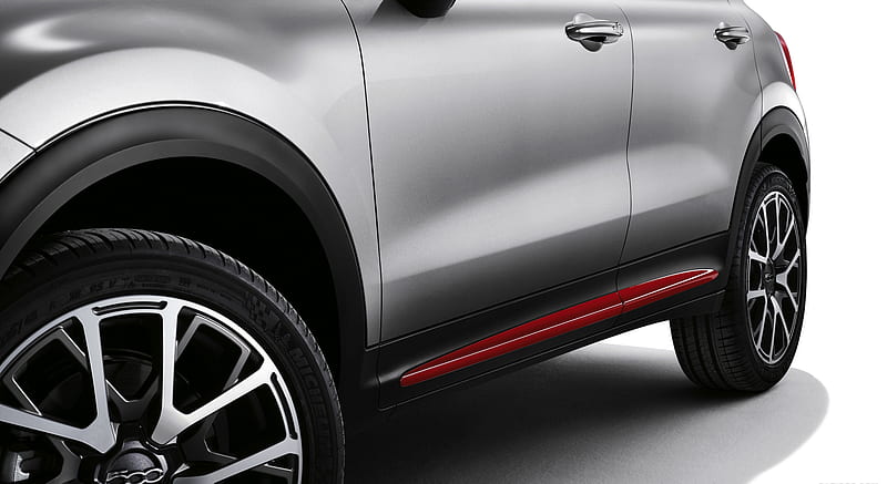 2015 Fiat 500X - Red Side Molding , car, HD wallpaper