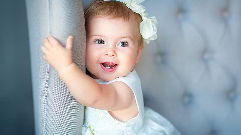 Cute Baby Child Girl Is Wearing White Dress Lying Down On Couch Cute, HD wallpaper | Peakpx Cute Baby Child Girl Is Wearing White Dress Lying Down On Couch Cute, HD wallpaper | Peakpx
