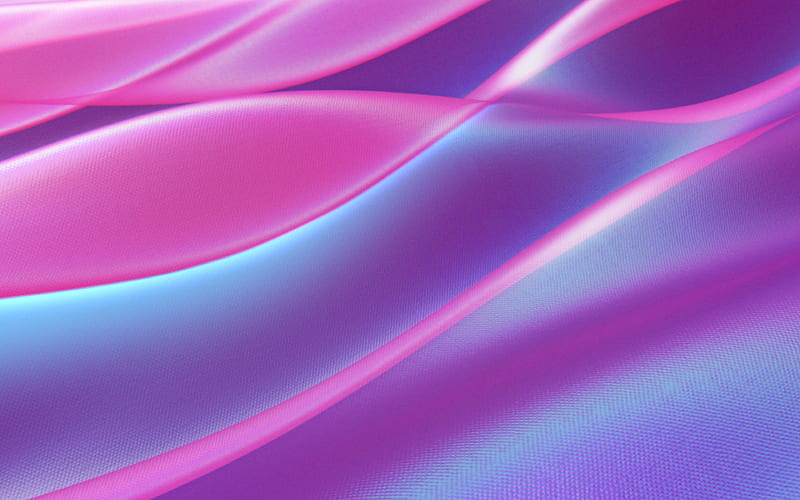 abstract waves, curves, creative, purple background, 3d art, fabric texture, HD wallpaper