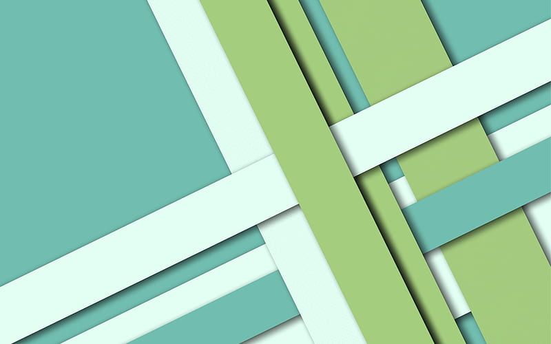 green abstraction, background, material design, android, geometry, HD wallpaper