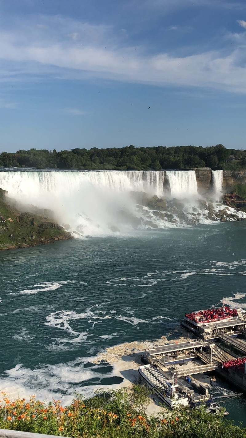 Niagara Falls, city, falls, landscapes, mountain, season, waterfalls