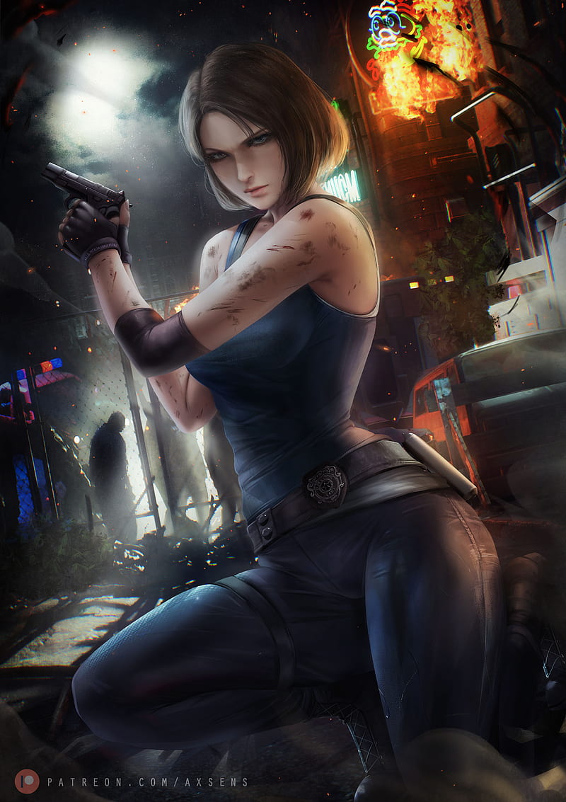 Jill Valentine Resident Evil 3 Fanart Wallpaper,HD Games