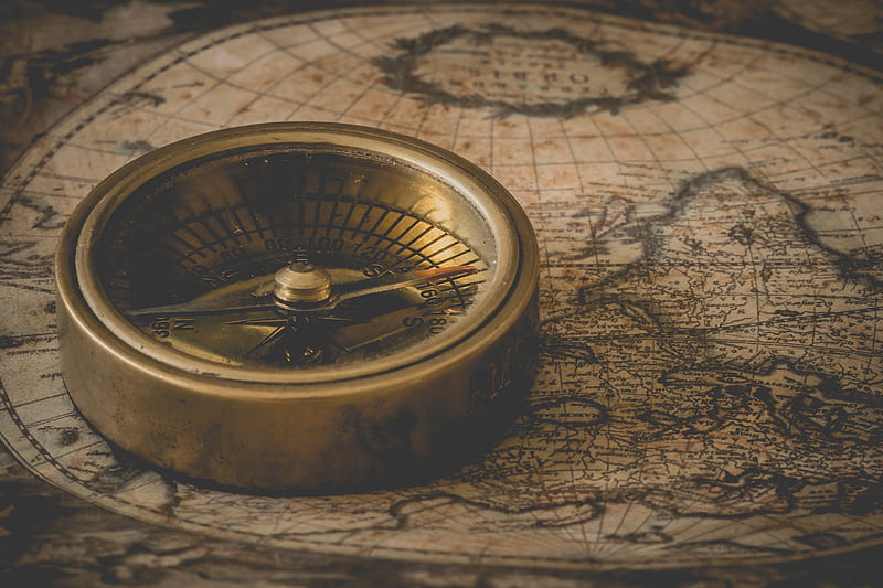 Man Made, Compass, Map, HD wallpaper