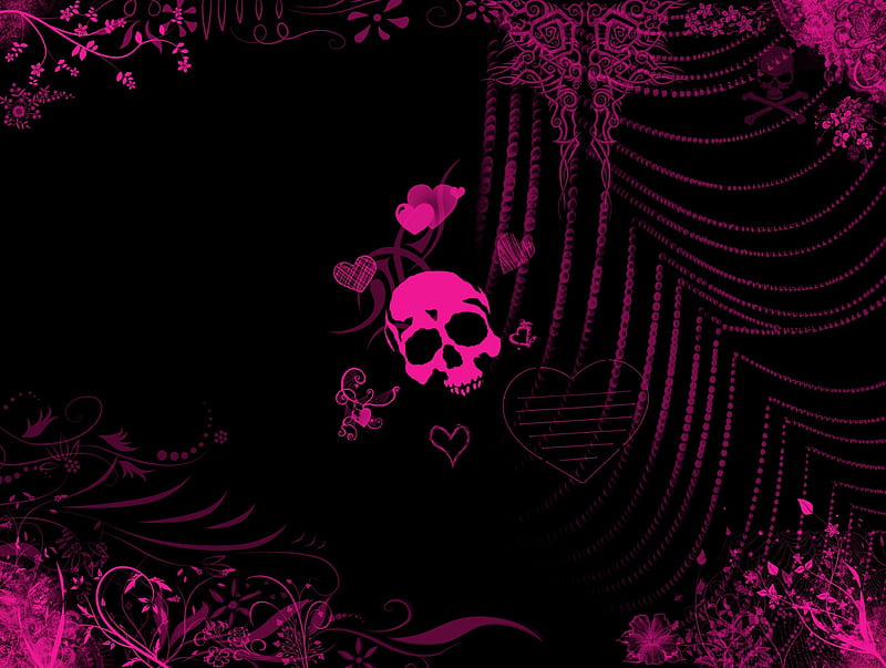 1920x1080px 1080p Free Download Pinky Skull Emo Fantasy Skull
