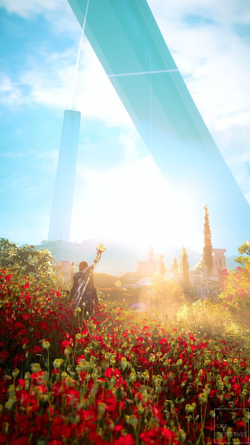 Atlantis, assassins creed odyssey, flowers, greek mythology, nature, scenery, sunrise, vacation, HD phone wallpaper