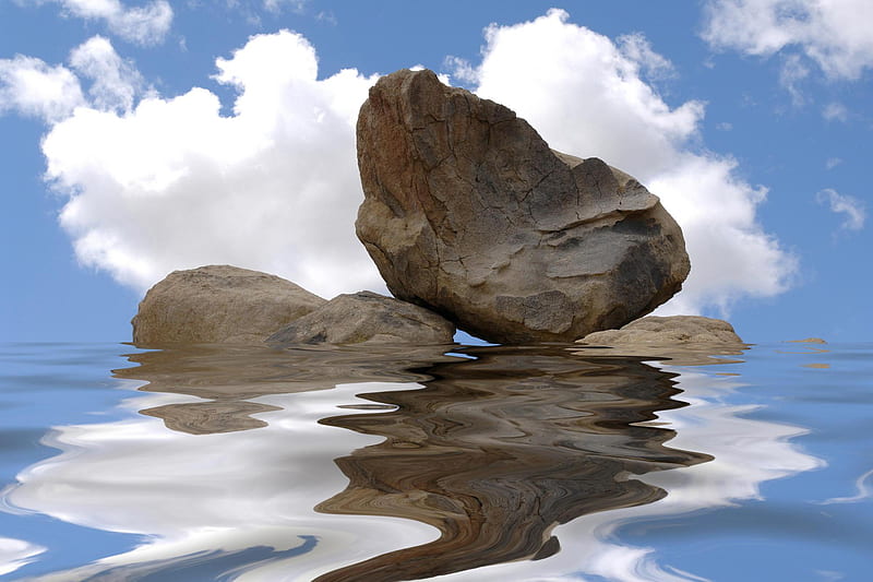 Antelope valley rock, water, rock, reflexion, nature, valley, HD wallpaper