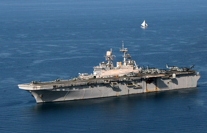 USS Bataan (L-5), guerra, ship, bataan, amphibious, assault, navy, HD wallpaper