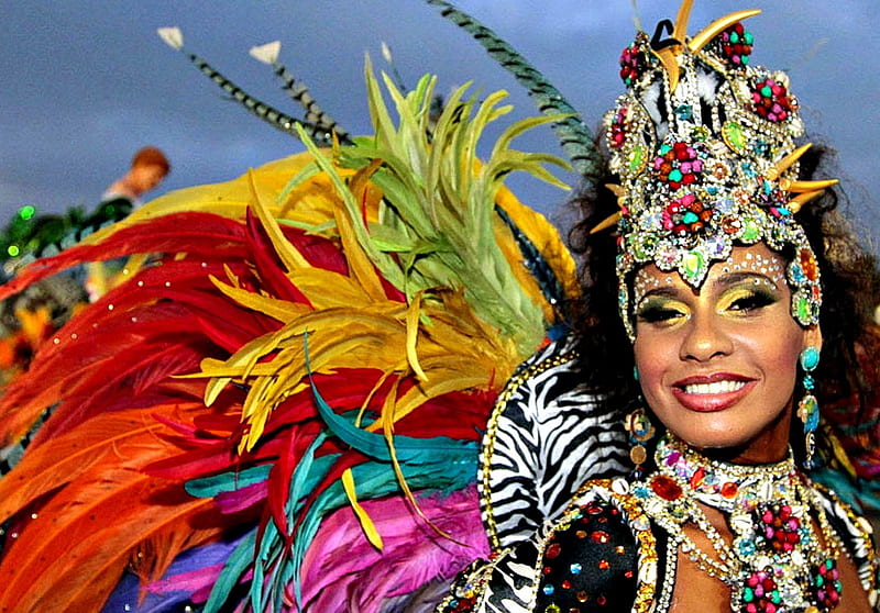 Rio Carnival - 2012, carnival, bonito, costume, girl, HD wallpaper