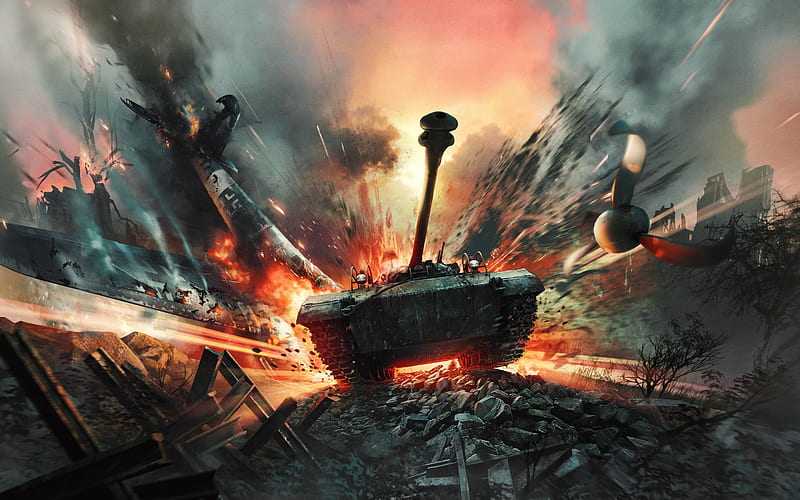 War Thunder, M18 Hellcat, self-propelled artillery, online game, World War II, battle, Tank Destroyers, HD wallpaper