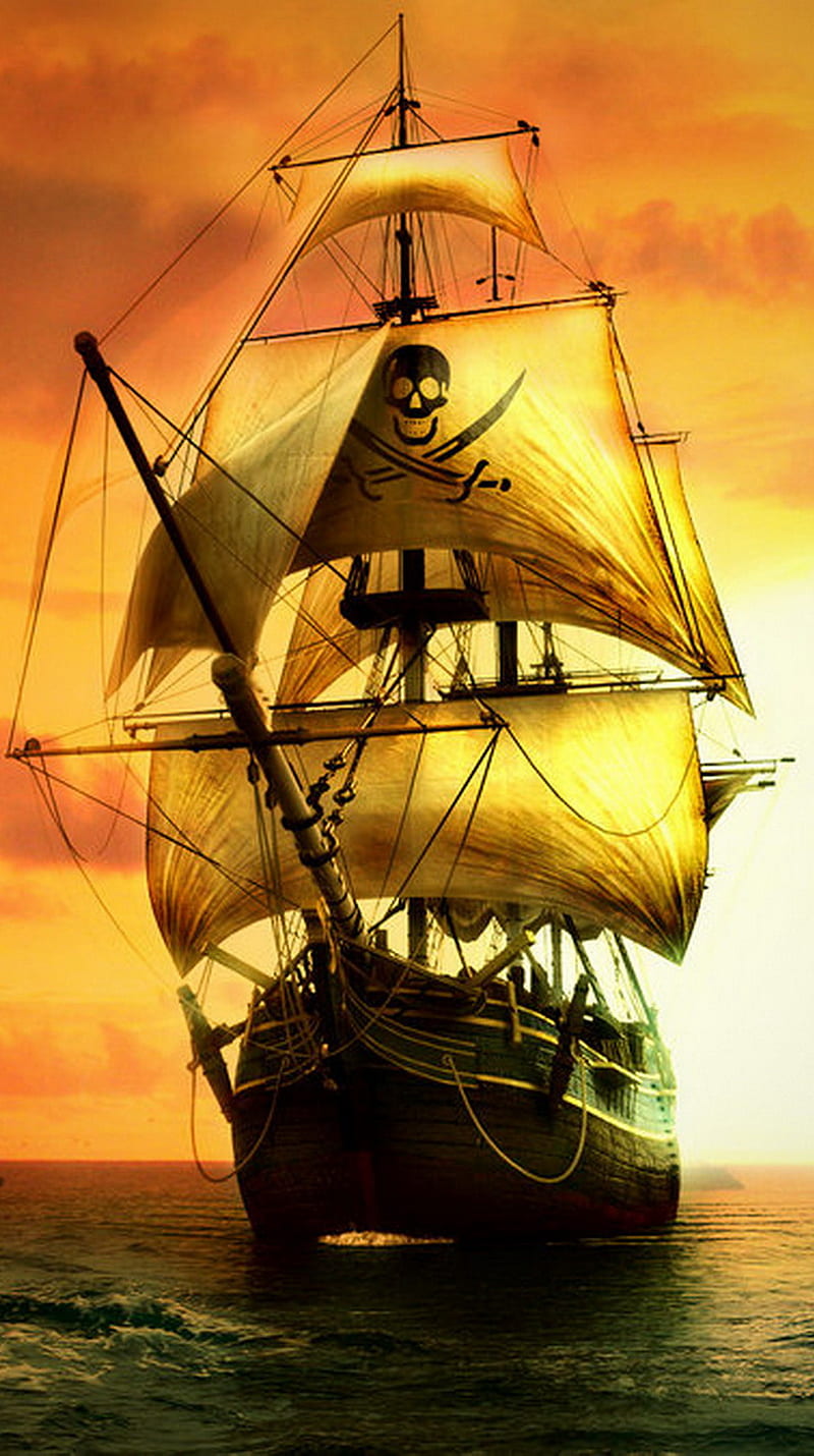 Pirate Sail, sailing, ship, HD phone wallpaper | Peakpx