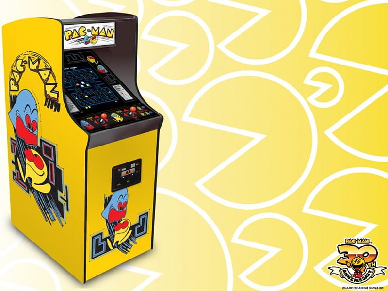 PAC MAN: an arcade legend, retro, arcade, pac man, video games, 80s, HD wallpaper