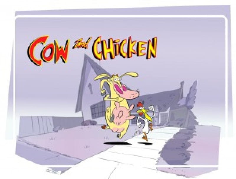 Cow and chicken, animation, cartoon network, HD wallpaper