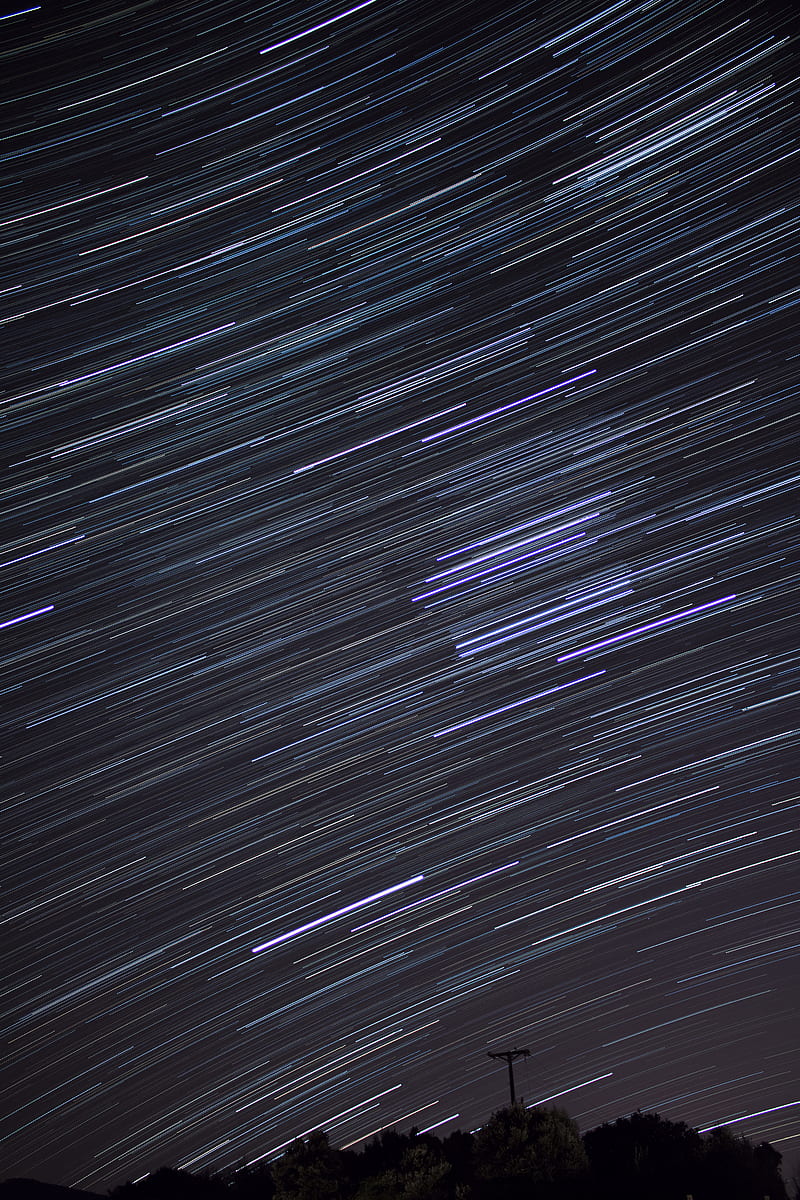 time lapse graphy of falling stars, HD phone wallpaper