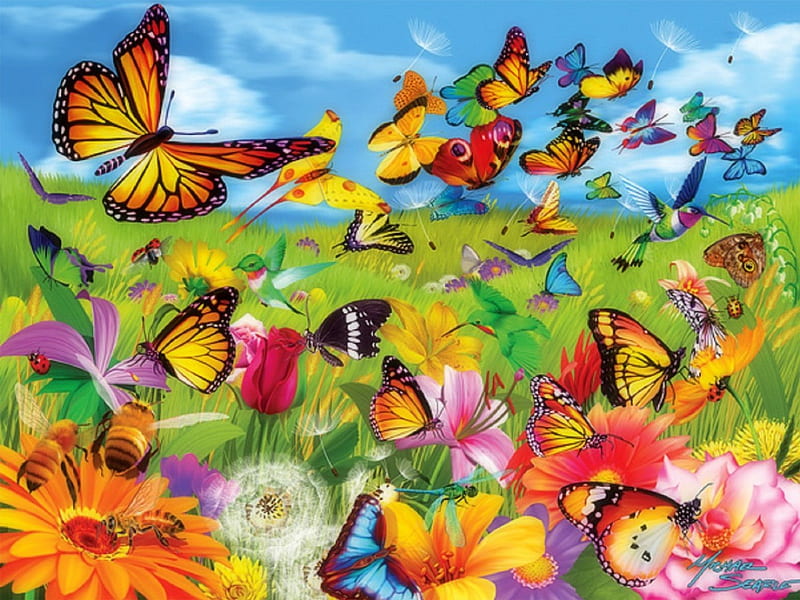 ★Butterfly Flutter★, colorful, softness beauty, attractions in dreams ...