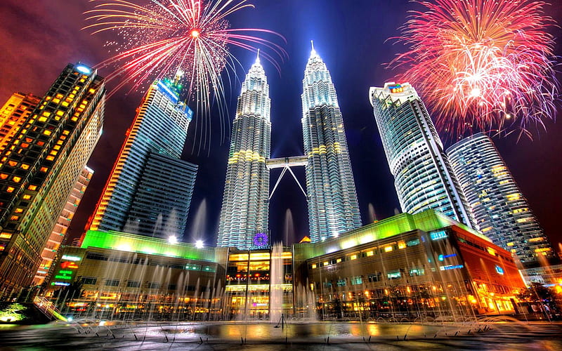 PETRONAS TWIN TOWERS,MALAYSIA, city, Malaysia, Petronas, Kuala Lumpur Twin Towers, HD wallpaper
