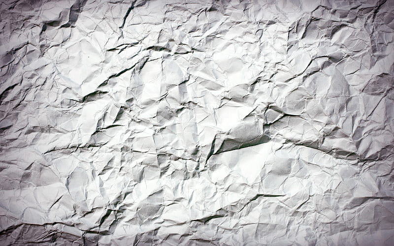 crumpled paper paper texture, old paper, white paper, vintage texture, white crumpled paper, HD wallpaper